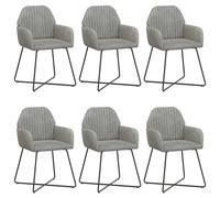 Sillas De Comedor 6 Uds. Terciopelo Gris Claro 55 X 50 X 84 Cm Vidaxl