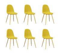 Vidaxl sillas de comedor 6 uds terciopelo amarillo mostaza