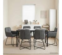 vidaXL Sillas de comedor 6 uds. Terciopelo gris oscuro