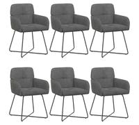 vidaXL Sillas de Comedor 6 uds. Terciopelo Gris Oscuro