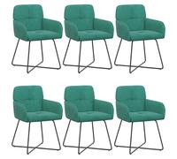 vidaXL Sillas de Comedor 6 uds. Terciopelo Tuquesa 59 x 56,5 x 86 cm
