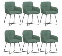 vidaXL Sillas de Comedor 6 uds. Terciopelo Verde Mar 59 x 56,5 x 86 cm