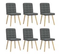 Vidaxl sillas de comedor 6 unidades tela gris oscuro
