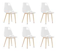 vidaXL Sillas de comedor 6 unidades transparente PET