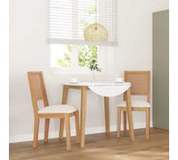 vidaXL Sillas de comedor 2 uds madera maciza caucho con cojines cómodas y ergonómicas