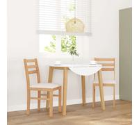 vidaXL Sillas de comedor con cojines, madera maciza de caucho – 2 uds