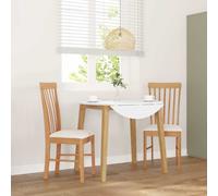 vidaXL Sillas de comedor 2 uds con cojines madera maciza caucho cómodas ergonómicas - varios colores