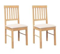 vidaXL Sillas de Comedor con Cojines 2 uds Madera Maciza Caucho