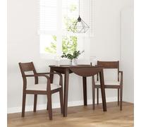 vidaXL Sillas de comedor con cojines 2 uds madera maciza marrón caucho en color Marrón y negro/blanco y natural/Natural y más | cómodas modernas ergonómicas para comedor cocina salón hogar
