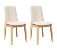 vidaXL Sillas de comedor con cojines 2 uds madera maciza marrón caucho en color Marrón y negro/Blanco y gris/Marrón y claro y más | cómodas modernas ergonómicas para comedor cocina salón hogar