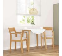 vidaXL Sillas de comedor 2 uds con cojines madera maciza caucho Marrón/Negro/Blanco/Natural
