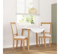 vidaXL Sillas de comedor con cojines 2 uds madera maciza marrón caucho en color Marrón y claro/Blanco y marrón/Natural y claro y más | cómodas modernas ergonómicas para comedor cocina salón hogar