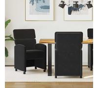 vidaXL: 2 sillas de comedor con ruedas, tapizadas en terciopelo , 58 x 65 x 98 cm