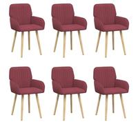 VidaXL - Sillas de comedor de 6 piezas de tela burdeos, sillas de comedor modernas, muebles con estilo, asientos cómodos, prácticos y ergonómicos para su espacio