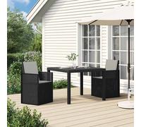 vidaXL Sillas de comedor de jardín 2 uds. Antracita y Gris Claro PP