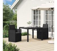 vidaXL Sillas de comedor de jardín 2 uds. Gris antracita PP