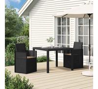 vidaXL Sillas de comedor de jardín 2 uds. Gris Antracita y Topo PP