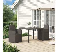vidaXL Sillas de comedor de jardín 2 uds. Gris Claro PP
