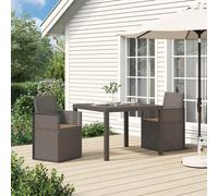 vidaXL Sillas de comedor de jardín 2 uds. Gris Claro y Taupe PP