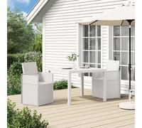 vidaXL Sillas de comedor de jardín 2 uds. PP