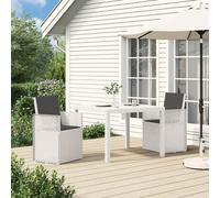 vidaXL Sillas de comedor de jardín 2 uds. y Antracita PP