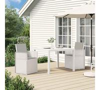 vidaXL Sillas de comedor de jardín 2 uds. y Gris Claro PP