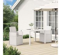 vidaXL Sillas de comedor de jardín 2 uds. y Gris Claro PP