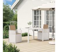 vidaXL Sillas de comedor de jardín 2 uds. y Topo PP