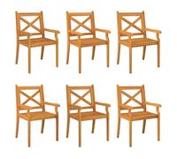 vidaXL Sillas de comedor de jardín madera maciza de acacia – Set de 2/3/4/6/8