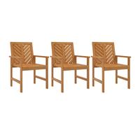 vidaXL Sillas de comedor de jardín madera maciza de acacia Set 2/3/4