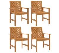 vidaXL Sillas de comedor de jardín madera maciza de acacia Set 2/3/4