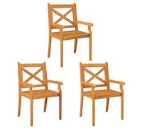 vidaXL Sillas de comedor de jardín madera maciza de acacia Set de 2/3/4/6/8