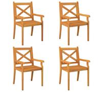 vidaXL Sillas de comedor de jardín madera maciza de acacia Set de 2/3/4/6/8