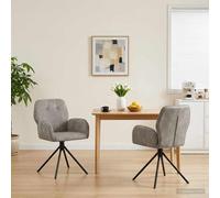 vidaXL Sillas de Comedor giratorias 2 uds. Cuero de Suede Sintético