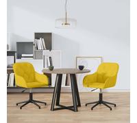 vidaXL Sillas de comedor giratorias 2 uds terciopelo amarillo