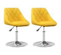 vidaXL Sillas de comedor giratorias 2 uds terciopelo amarillo mostaza