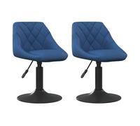 vidaXL Sillas de comedor giratorias Terciopelo azul Cómodas Ergonómicas 2 uds