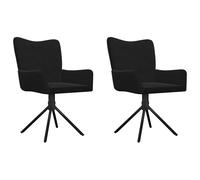 vidaXL Sillas de comedor giratorias 2 uds terciopelo en color Negro/Gris oscuro/Rosa y más | cómodas modernas ergonómicas para comedor cocina salón hogar