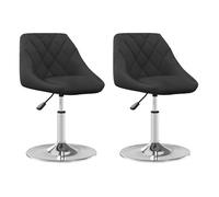 vidaXL Sillas de comedor giratorias – 2 uds, terciopelo negro, cómodas y ergonómicas