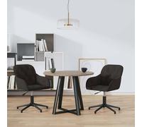 vidaXL Sillas de comedor giratorias con respaldo 2 uds – Terciopelo negro
