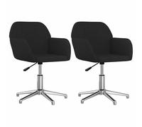 vidaXL Sillas de comedor giratorias 2 unidades tela rojo tinto en color Rojo vino tinto/Negro/Azul y más | cómodas modernas ergonómicas para comedor cocina salón hogar