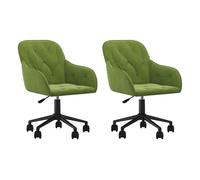 vidaXL Sillas de comedor giratorias Terciopelo, modernas y ergonómicas – 2 uds