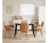 vidaXL Sillas de comedor giratorias 4 uds. Bouclé Beige