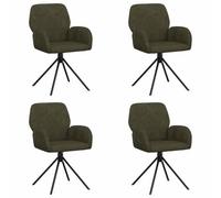 vidaXL Sillas de Comedor giratorias 4 uds. Cuero de Suede Sintético