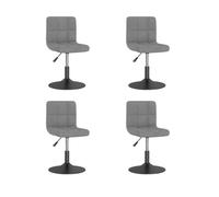 Vidaxl sillas de comedor giratorias 4 uds de terciopelo gris claro