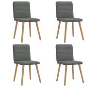 vidaXL Sillas de comedor giratorias 4 unidades tela gris oscuro