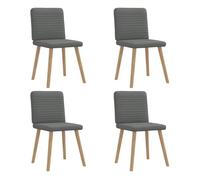 vidaXL Sillas de comedor giratorias 4 unidades tela gris oscuro