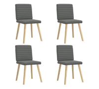 vidaXL Sillas de comedor giratorias 4 unidades tela gris oscuro