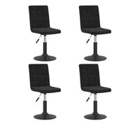 Vidaxl sillas de comedor giratorias 4 unidades terciopelo negro