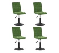 vidaXL Sillas de comedor Juego de 4 giratorias tapizadas en terciopelo verde oscuro